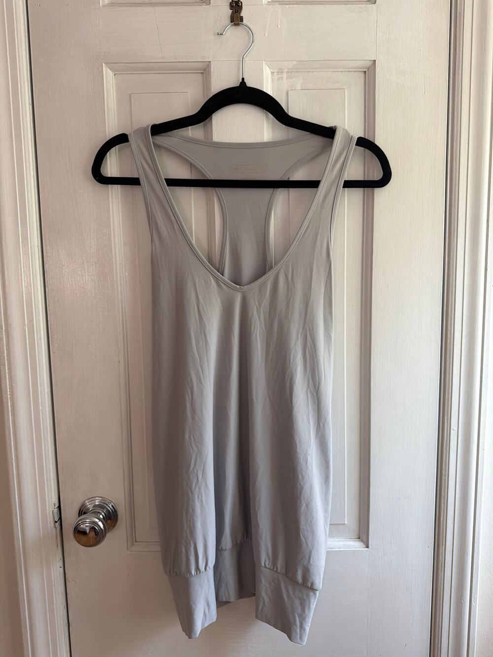 Athleta Large Gray Stretch Y-Back Top